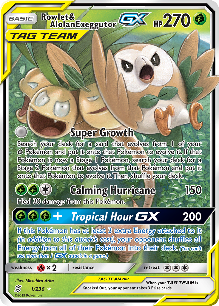 Rowlet & Alolan Exeggutor-GX